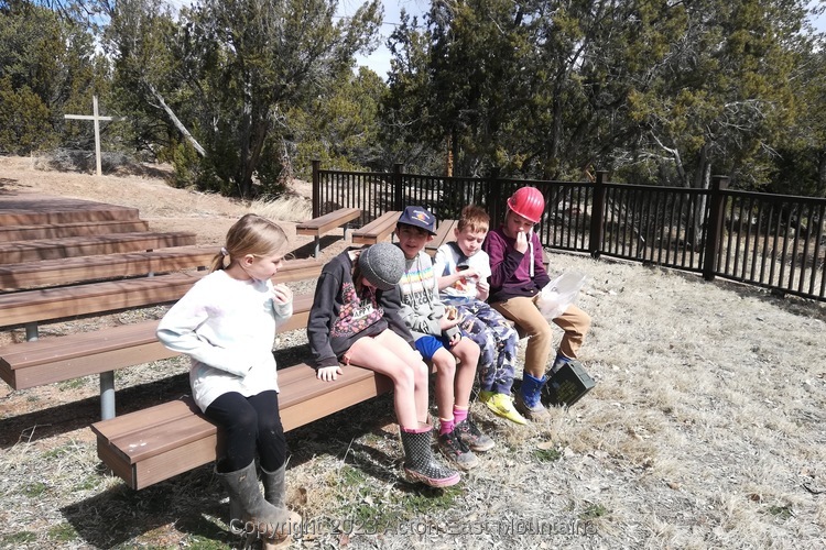 Learners at Acton Academy East Mountains private school near Albuquerque, New Mexico offering an outdoor-centric, hands-on alternative to home-schooling