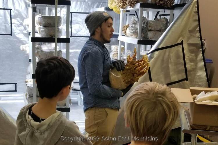 Learners from Acton Academy East Mountains private school near Albuquerque, New Mexico on a field trip to NM fungi and Los Poblanos.