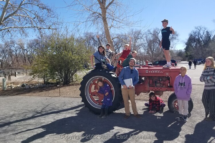 Learners from Acton Academy East Mountains private school near Albuquerque, New Mexico on a field trip to NM fungi and Los Poblanos.