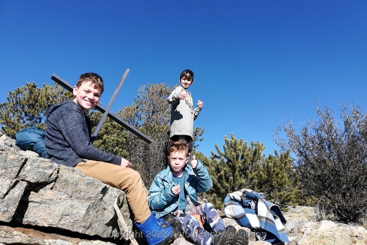 Learners at Acton Academy East Mountains outdoor-centric private school near Albuquerque, New Mexico.